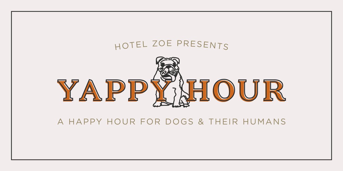 HotelZoeFW's tweet photo. Join us for Yappy Hour on Thursday, August 29 from 5-7 P.M. Everyone in attendance will be entered into a raffle for $100 dining voucher at our restaurant @pescatoresf. We hope to see you and your pups 🐶😊🥂 https://t.co/JYbLHgAoo1
