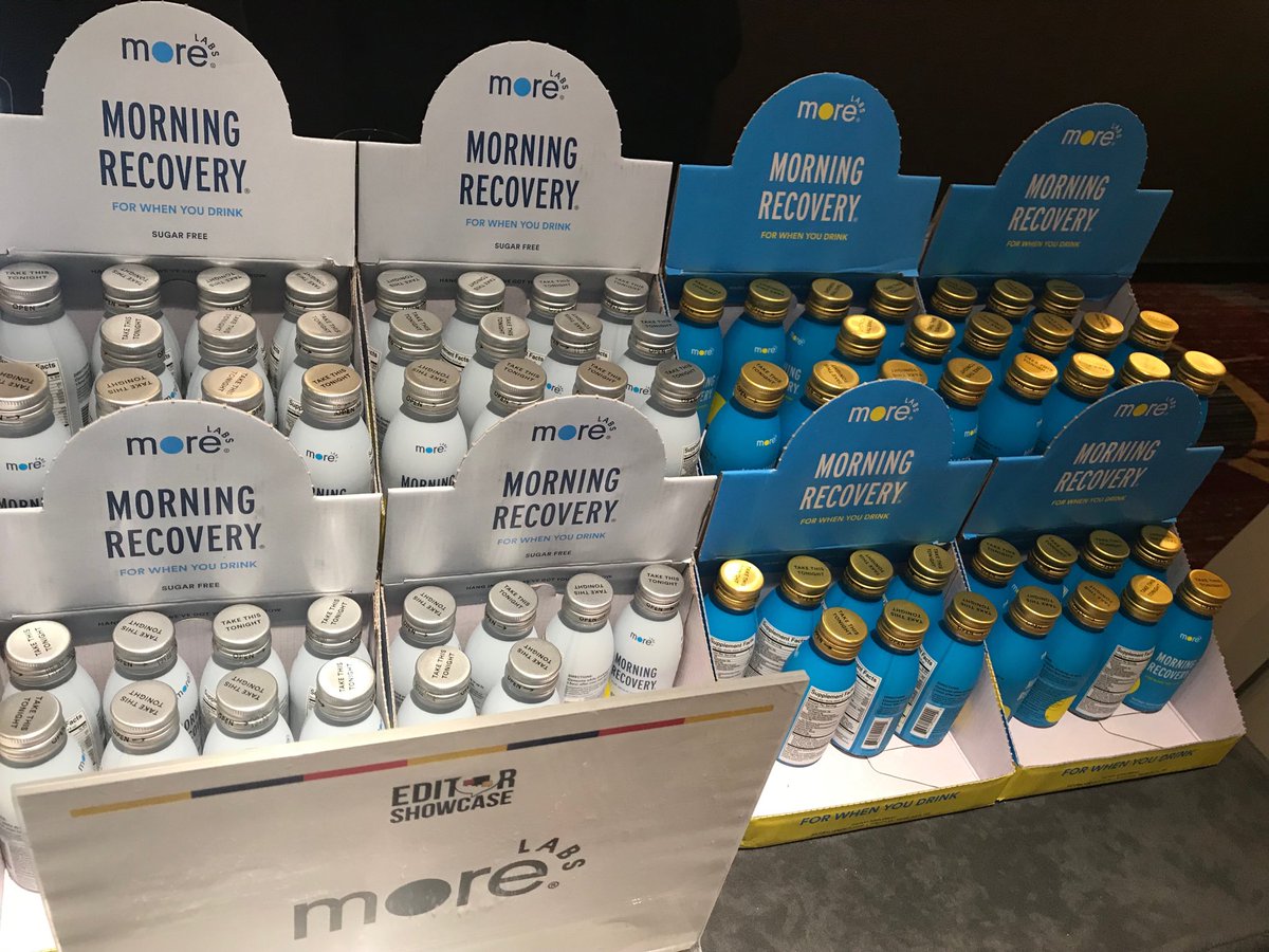 BGoldschmidtPG's tweet image. .⁦@morelabs⁩ #MorningRecovery drink at #EditorShowcase #HolidayHosting ⁦@pgrocer⁩