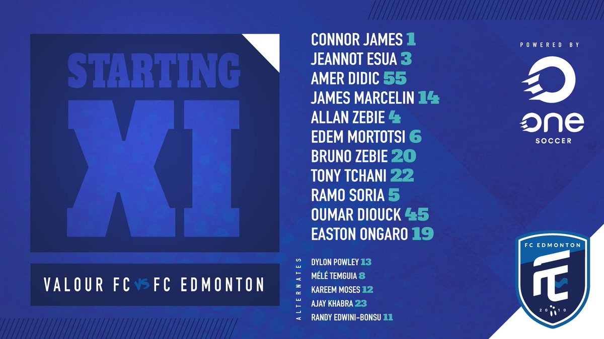 NowFantasyCA's tweet photo. The Starting XIs and benches for #VALFCE #CanPL
#CanFPL https://t.co/z4Mw6UnOtc