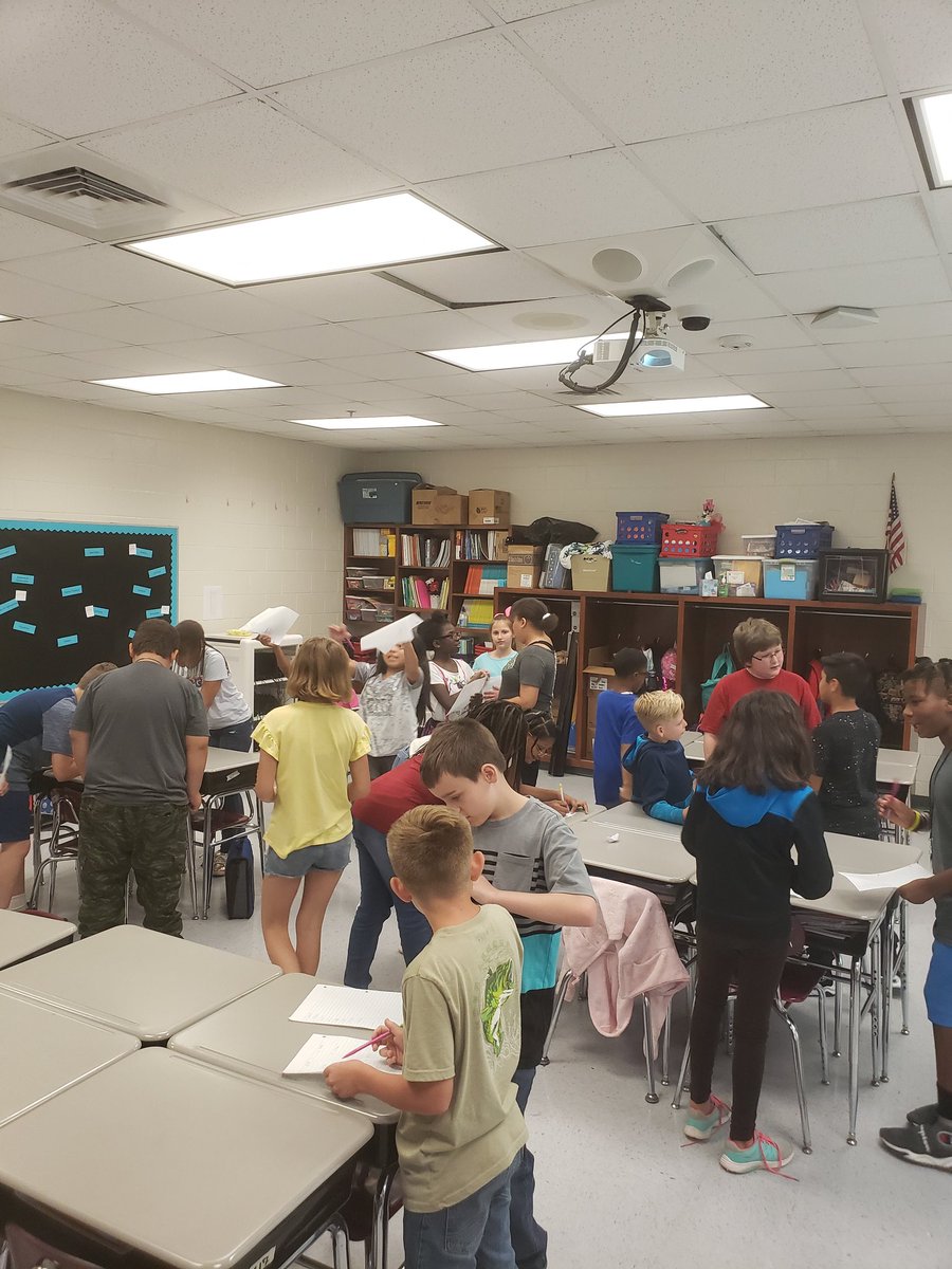 devoted_heart87's tweet photo. Sometimes we gotta get up and moving on a Monday. Instead of "check your answer with your partner", each had to find 10 new people to discuss their answer and reasoning, the conversation this started was great #beintentional #thehillwill #gscsmath https://t.co/CJ2vILFDWX