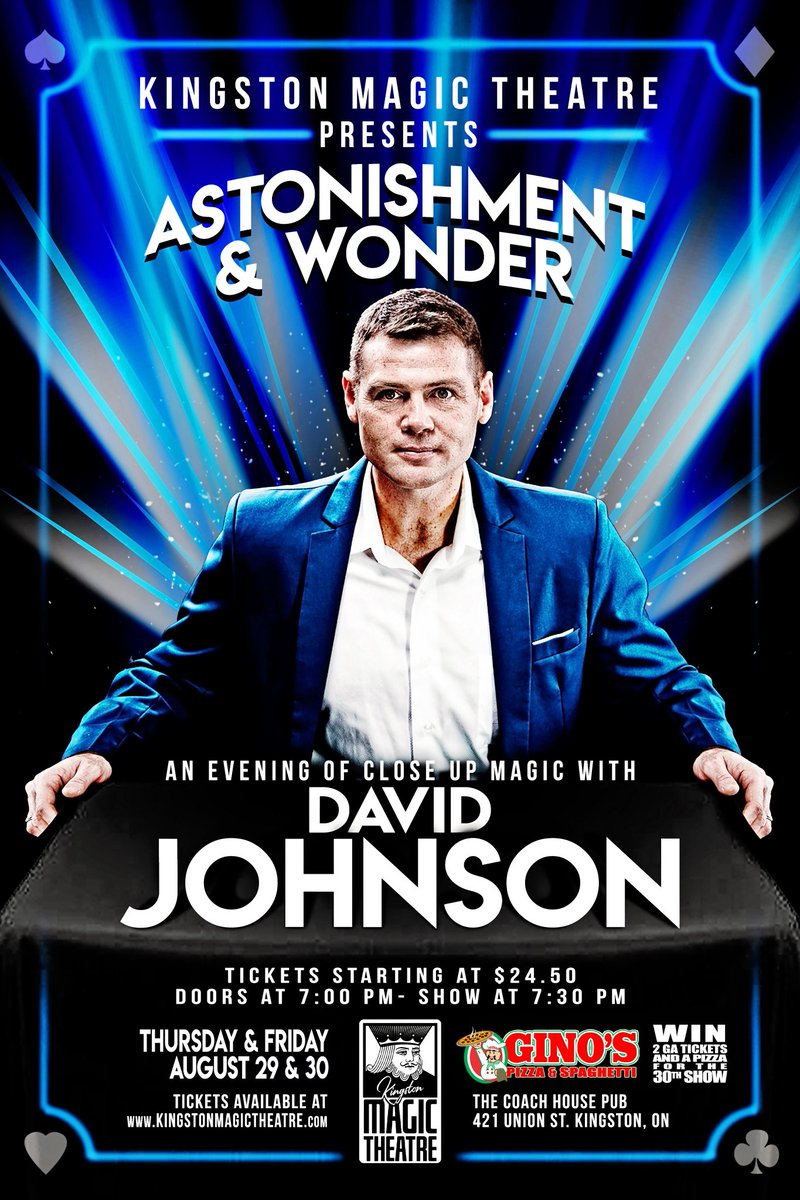 ...in addition to loving #magic, who here loves quality pizza, and by quality, I mean the absolute best pizza in #Kingston and rated among the top in the world?

If that's you and you would appreciate a dinner and show on us, like this post and stay tuned! 
Details tomorrow. #ygk