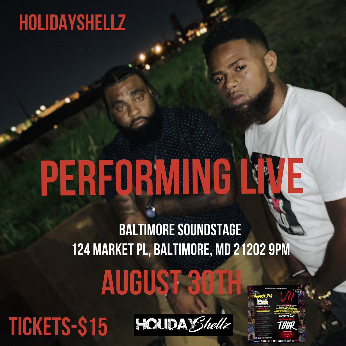 HootieBangBang's tweet image. Performing live once again with my bro @traholiday at @bmoresoundstage August 30th!! Advanced tickets are $15. Dm for tickets....follow @holidayshellz and download “Perfext World” on all platforms!!
#HolidayShellz #Undefeated #HighQuality #realrapneverlied #wisdomcourtent