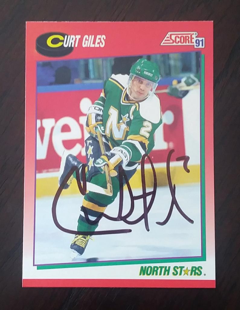 Hockeydaddy1's tweet photo. Thank you Curt Giles #curtgiles #ttm #ttmsuccess #minnesotanorthstars #northstars #nhl #hockey #score #proset https://t.co/M2MqwUpfef