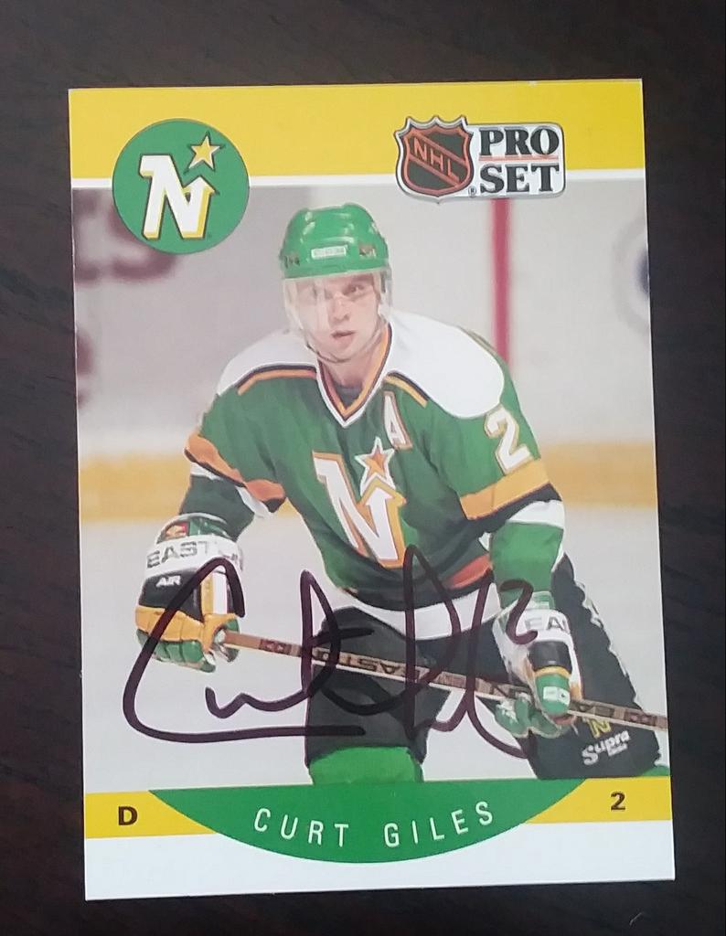 Hockeydaddy1's tweet photo. Thank you Curt Giles #curtgiles #ttm #ttmsuccess #minnesotanorthstars #northstars #nhl #hockey #score #proset https://t.co/M2MqwUpfef