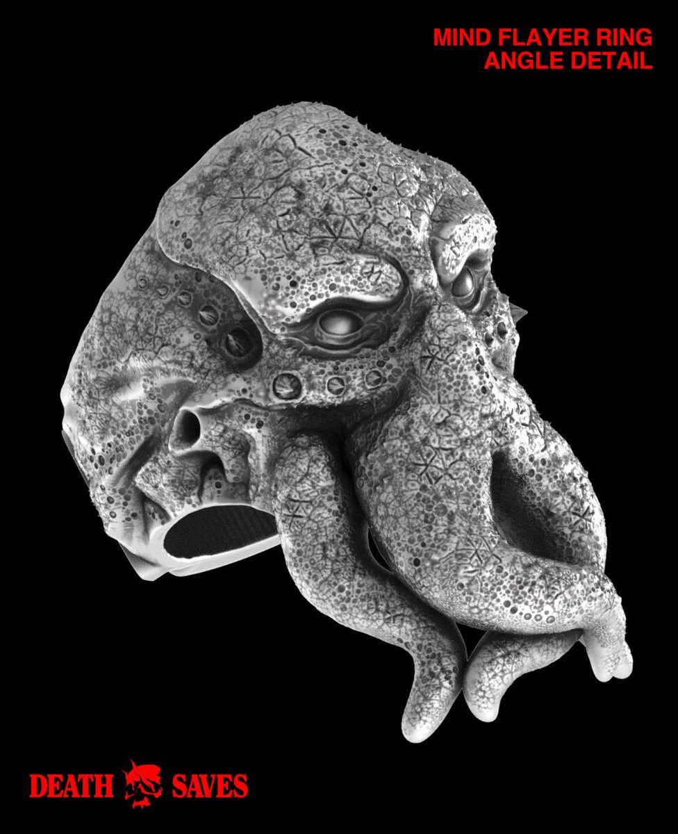 Joe Manganiello Death Saves Mind Flayer Ring Cast In Pure Sterling Silver Designed By The Master Geofftjewelry Complete With Gruesome Brain Sucking Vignette On The Inside Do You Joe Manganiello Death Saves Mind Flayer Ring Cast In Pure Sterling Silver Designed By The Master Geofftjewelry Complete With Gruesome Brain Sucking Vignette On The Inside Do You