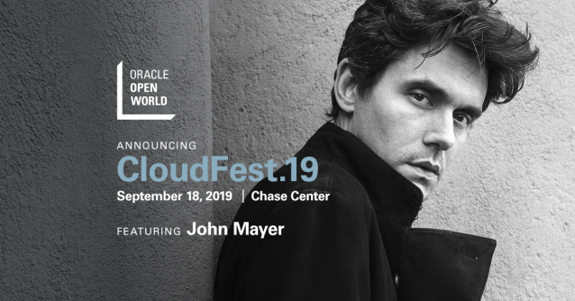livscraycray's tweet photo. Amazing: @JohnMayer is headlining Oracle CloudFest.19 #OOW19 https://t.co/vuVOs2HZF0 https://t.co/Wrwr1ladPh
