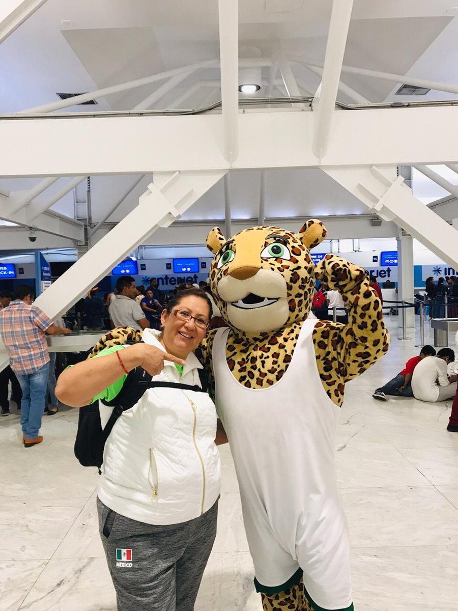 COPAME's tweet photo. EMPRENDIENDO VIAJE
Jaguari, la mascota oficial del COPAME acompañó a despedir a la Lic. Liliana Suárez Carreón Presidenta del COPAME y al tercer contingente de la Delegación Mexicana que viajarán a #Lima219.
COPAME,#InspirandoyTransformandoMéxico 🇲🇽
#PasiónyOrgulloParalímpico https://t.co/Z0GP7ED12y