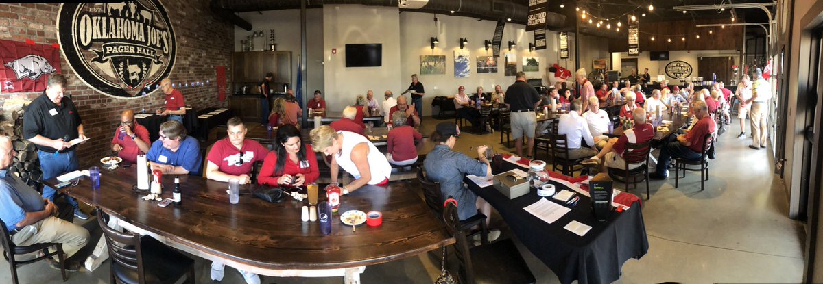 TulsaHogs's tweet image. Hog fans gathering tonight in Tulsa for our kickoff rally!