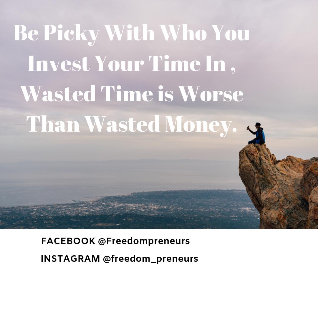 Freedom_preneur's tweet photo. Be picky with who you spend your time... #freedompreneurs #freedompreneurlifestyle #entrepreneurlifestyle #entrepreneurshipquotes https://t.co/1JlTaUEEnI