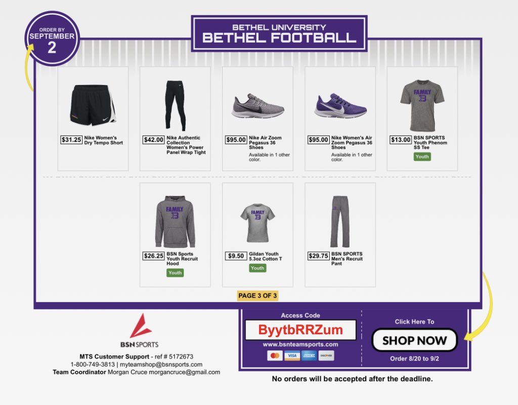 BU_FootballTN's tweet photo. 🚨🚨 Support Bethel Football🚨🚨

Order 2019 gear at: https://t.co/sazUSQQfXP https://t.co/A5DKRJW6hd