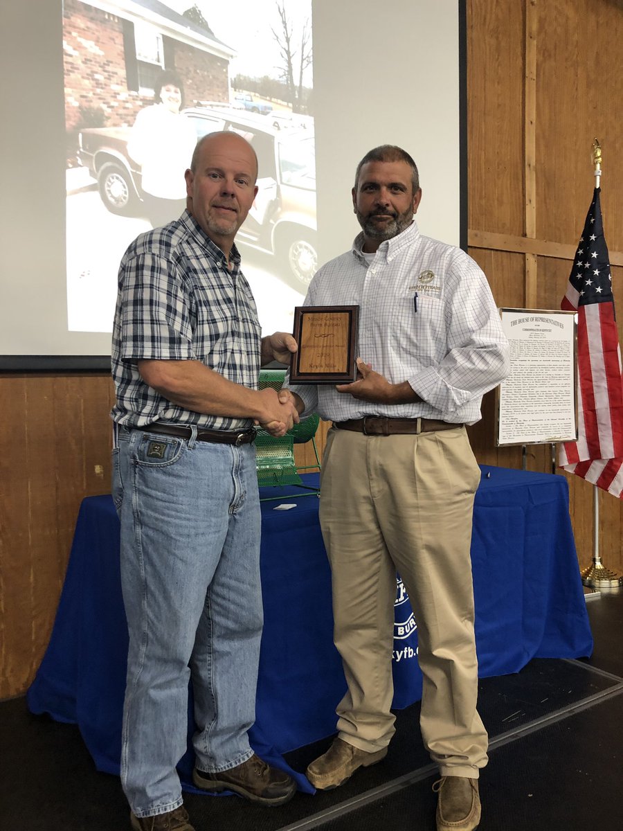 MEADECOUNTYHIGH's tweet photo. Congratulations to our Kevin Mills for being awarded the @KYFB Community Service Award at the 100th Annual Meeting of @KYFB this evening #WeAreMeade https://t.co/3iqNCNVHXM