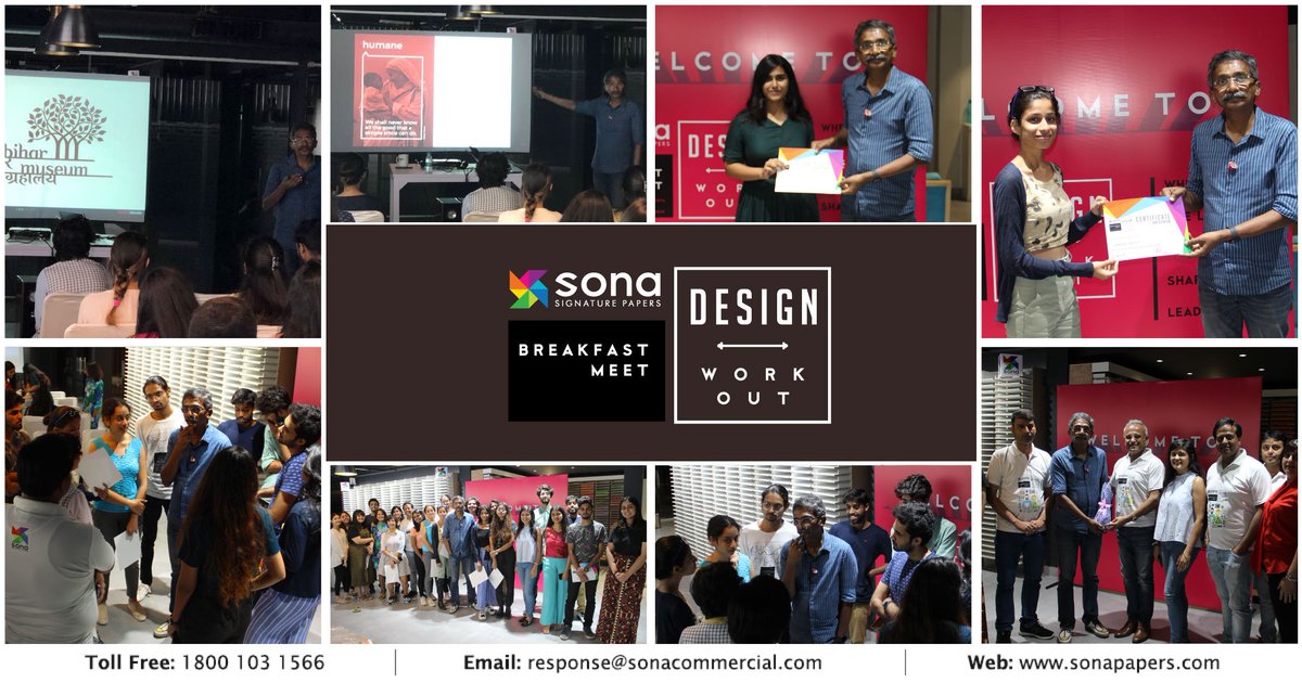 sonapapers's tweet photo. Creative legend Anthony Lopez, of Lopez Design, Interacted and shared some inspirational tips to design students from NIFT, New Delhi during "DESIGN WORK-OUT: BREAKFAST MEET"- organised by Sona papers at New Delhi.
.
.
.
.
.
.
#sonapapers #designworkout #breakfastwithdesigner https://t.co/VjIdwakxNy