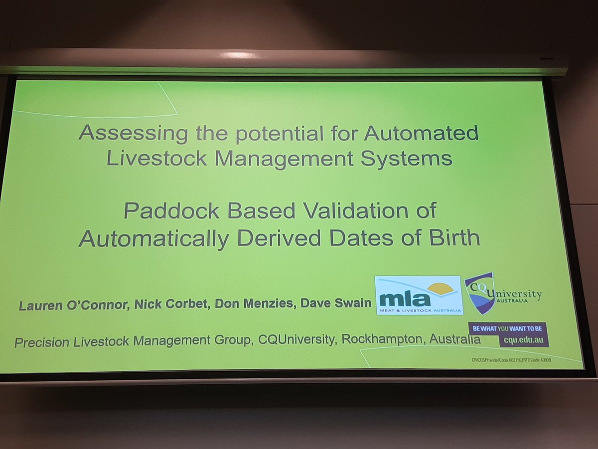 donmenzies71's tweet photo. #nbruc2019 great agtech presentation from Lauren O'Connor on determining calving dates using Walk-over-weighing @meatlivestock @CQUni @Davo_Swain https://t.co/OucGs5br9G