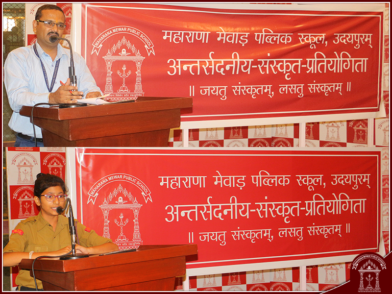 MMPSUdaipur's tweet photo. Sanskrit Week was celebrated at MMPS to honour the importance of Sanskrit - the essence of our culture. Various activities took place to promote the Vedic language and the importance of inculcating values in our lives. #SanskritWeek #VedicLanguage #MMPS #Udaipur #Rajasthan https://t.co/QQxcdxysUJ