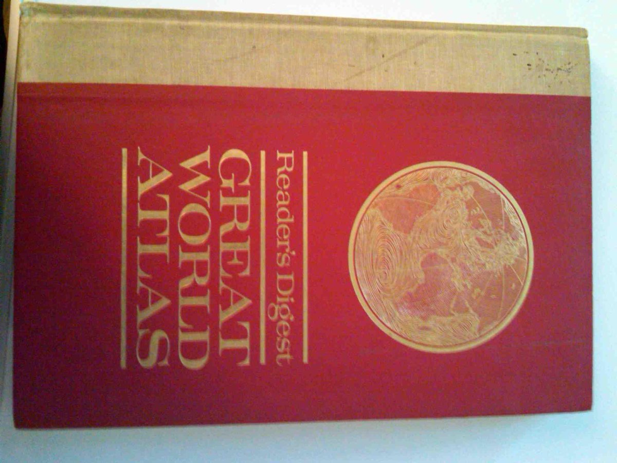 urbanlifesigns's tweet image. One of my personal favorites is the 1963 Reader's Digest Great World Atlas, which I grew up with, and shows much more of the world than you could ever see from space. #atlas #mapprojection