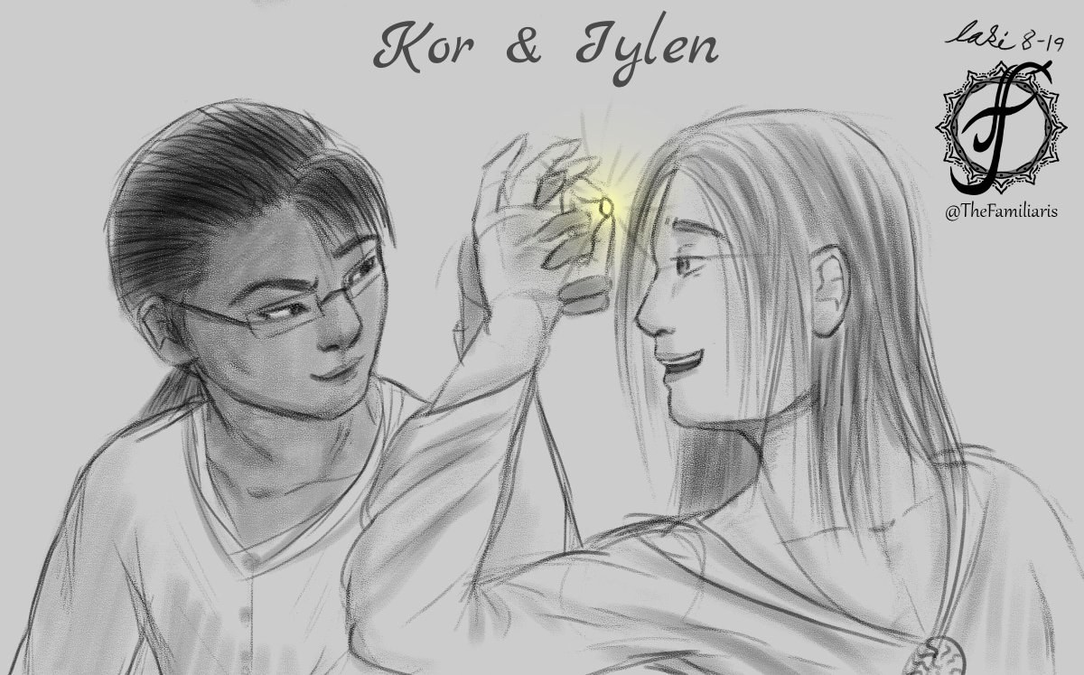 TheFamiliaris's tweet photo. One serious and one silly sketch of Kor and Iylen! Best friends and Confidants, these two will stick together through thick and thin. Drawn by Mystic of @MysticLovesMuse!
#DigitalArt #Illustration #Fantasy #Familiaris https://t.co/SIWfNeZHbG