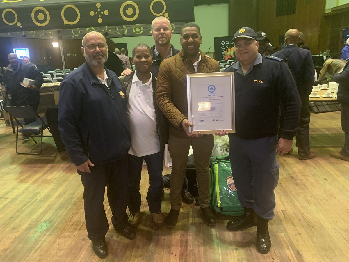 GroeneweideG's tweet photo. Proud moment for our Neighbourhood watch receiving DOCS accreditation last night.  
@WesternCapeGov  @george_mun  @GeorgeHerald @SABCNewsOnline https://t.co/MfYAwHUZ5t
