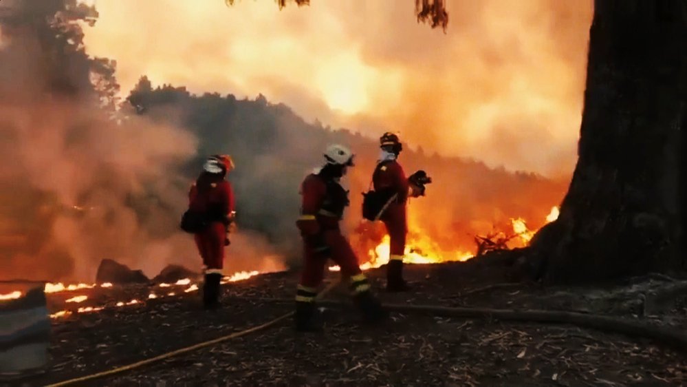 10.000 hectáreas quemadas ya en el #IFGranCanaria . Todo un horror. La pérdida de nuestro enorme patrimonio natural. Toda la fuerza para los que están luchando por pararlo #FuerzaGranCanaria