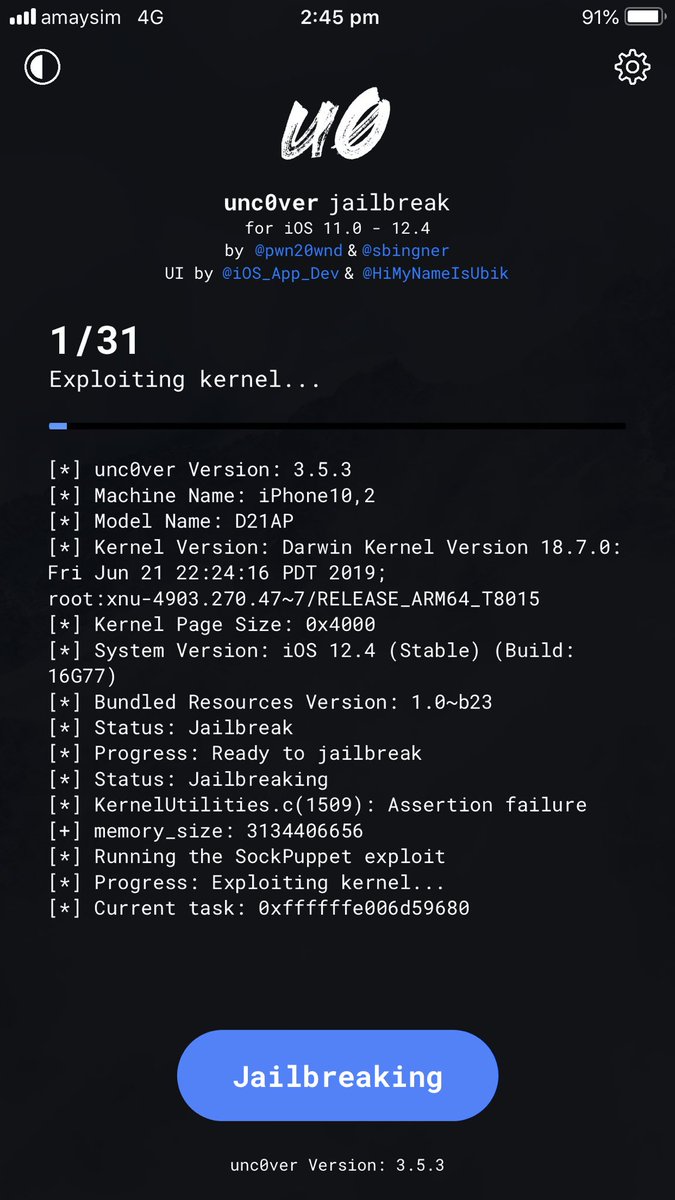 I can only get up to 8 out of 31 and reboots and that’s all it does on my iPhone 8 Plus. Any help would be appreciated