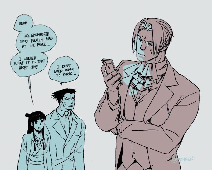Imagine if there were smartphones in Ace Attorney 