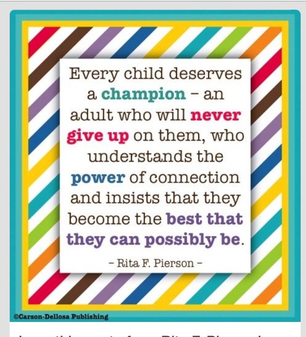 MrsAFleck's tweet photo. I have had a tradition for the past 5 years- On the week I return back to work for a new school year I watch Rita Pierson's amazing TED Talk. It energizes me &amp; allows me to focus on my purpose  &amp; "why". I'm excited to soon open my ❤ to a new group of kids in our classroom family https://t.co/rZOsgHuHFM