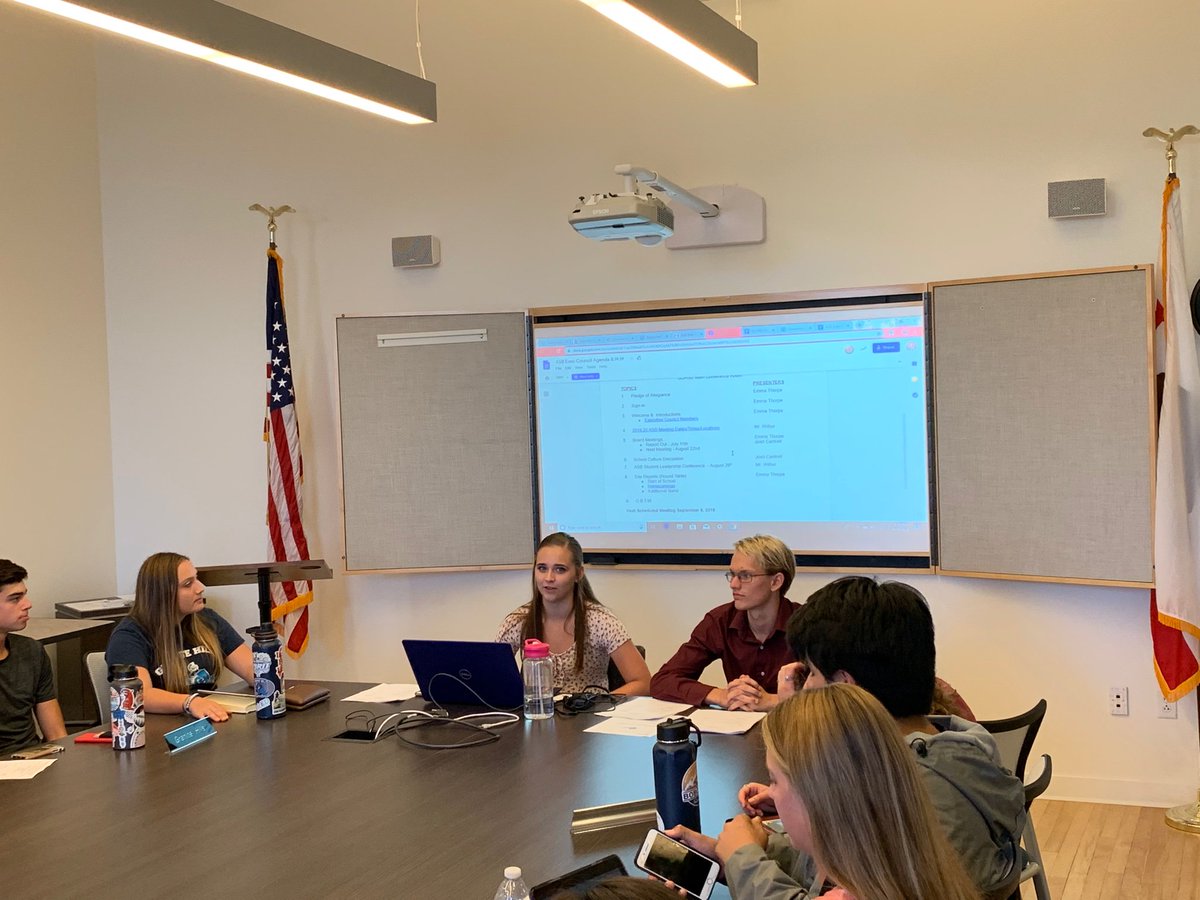 GUHSD student leadership is awesome! Here are our ASB Executive Council members for 2019-20. Student Board Representatives Emma Thorpe and Josh Cantrell chair the council. #guhsdtweet