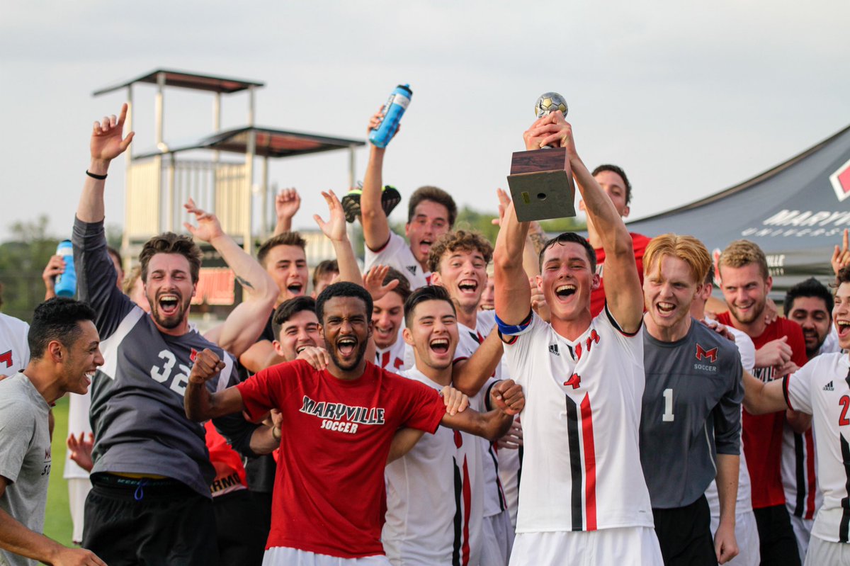 MaryvilleSoccer's tweet photo. Great team effort in tonight’s match as #SaintsSoccer keep the Conway Cup at Maryville by defeating Missouri Baptist 8-2. Mason Derby Champs 🏆 https://t.co/mzKS30OUuy