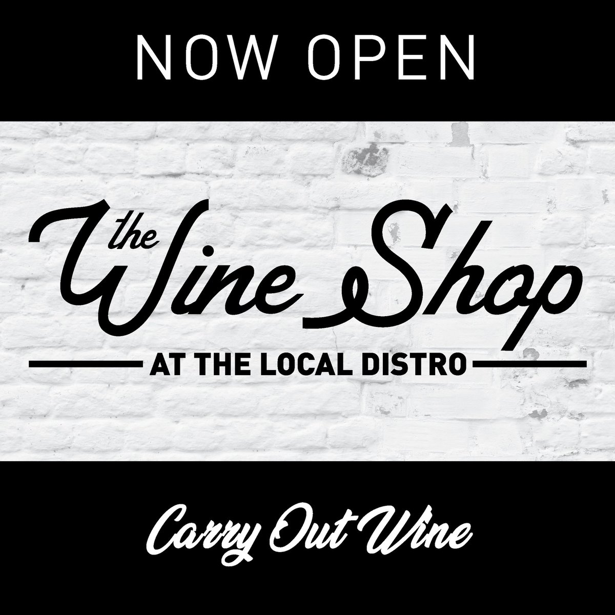Now serving carry out wine!