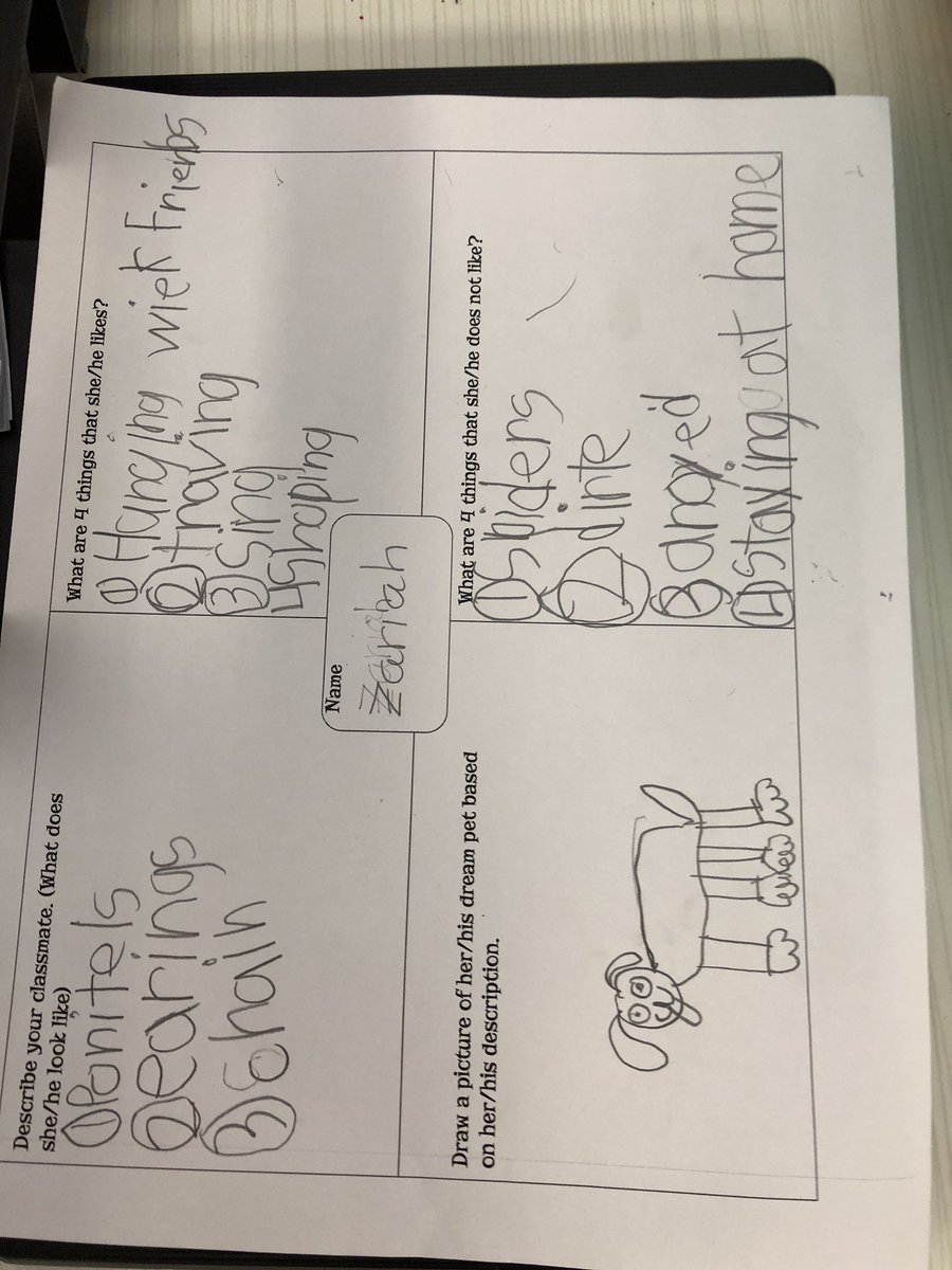 deanna_farias's tweet photo. Ss interviewed their neighbor and then presented their neighbor to the class. #InterviewAFriend #FrayerAFriend #Team2 #BuildingClassroomCulture @eduprotocols #VVUSD https://t.co/T999xyAbt0