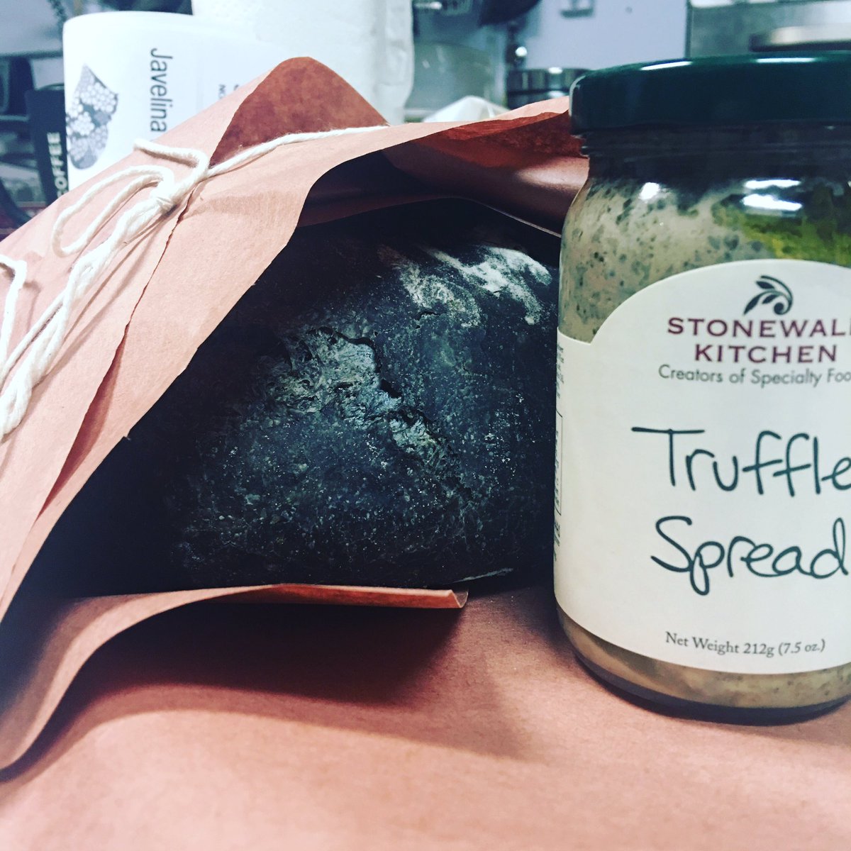 I made black truffle bread and dyed it black with squid 🦑 ink. #truffle #truffles #blacktruffles #bread #bake #baking #bakery #loaf #slice #crust #crumb #sourdough #italy #Italian #squidink #BonAppetit #gourmet #WorldPhotographyDay #breadporn