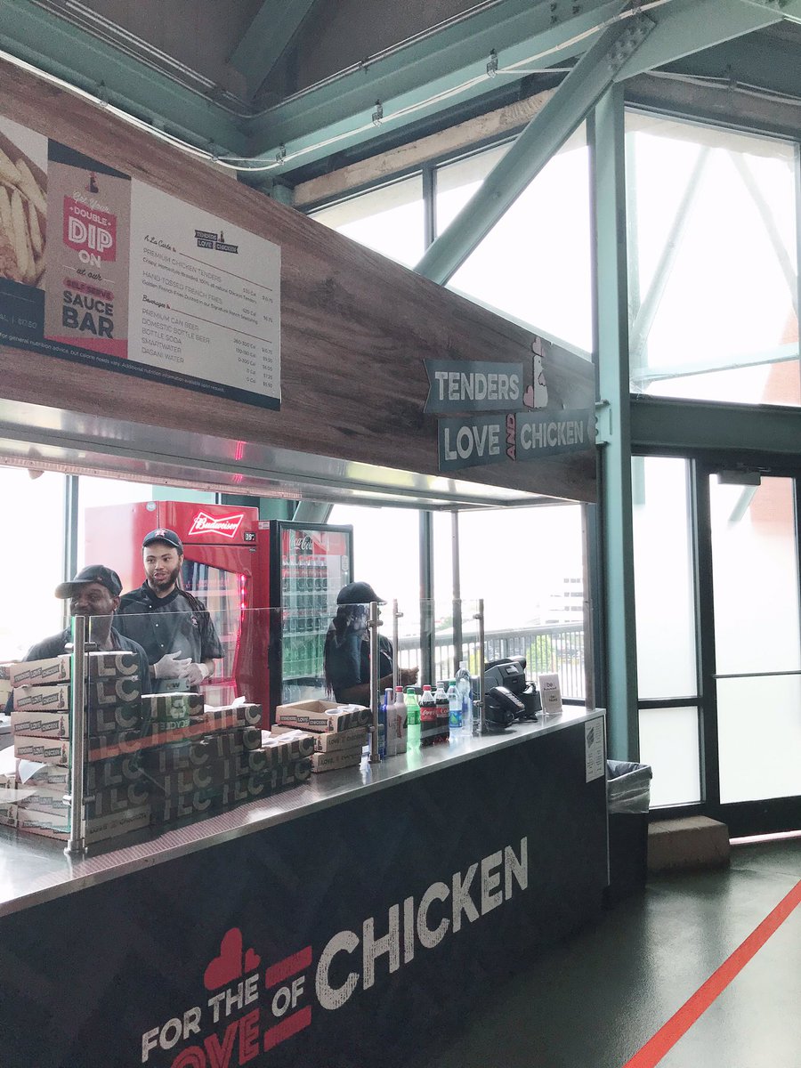 AstrosEats's tweet photo. NEW @ Minute Maid Park! 

Tenders, Love and Chicken!! Enjoy Chicken attenders &amp; Fries w/ your choice of three dipping sauces. I recommend the Boom Boom Sauce 💥 https://t.co/W9csQLoTud