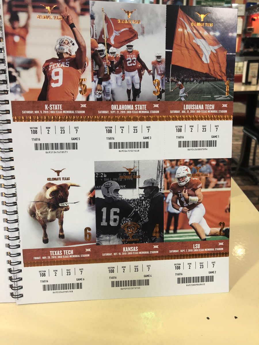 Season Tickets Arrived Today!! Hook ‘em!!