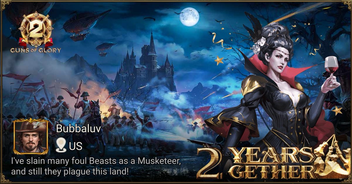 LowdermilkEric's tweet photo. [Hot Event] Celebrate 2nd Anniversary with Guns of Glory! https://t.co/DpBtZEKg0e https://t.co/tNZZKQSzEq