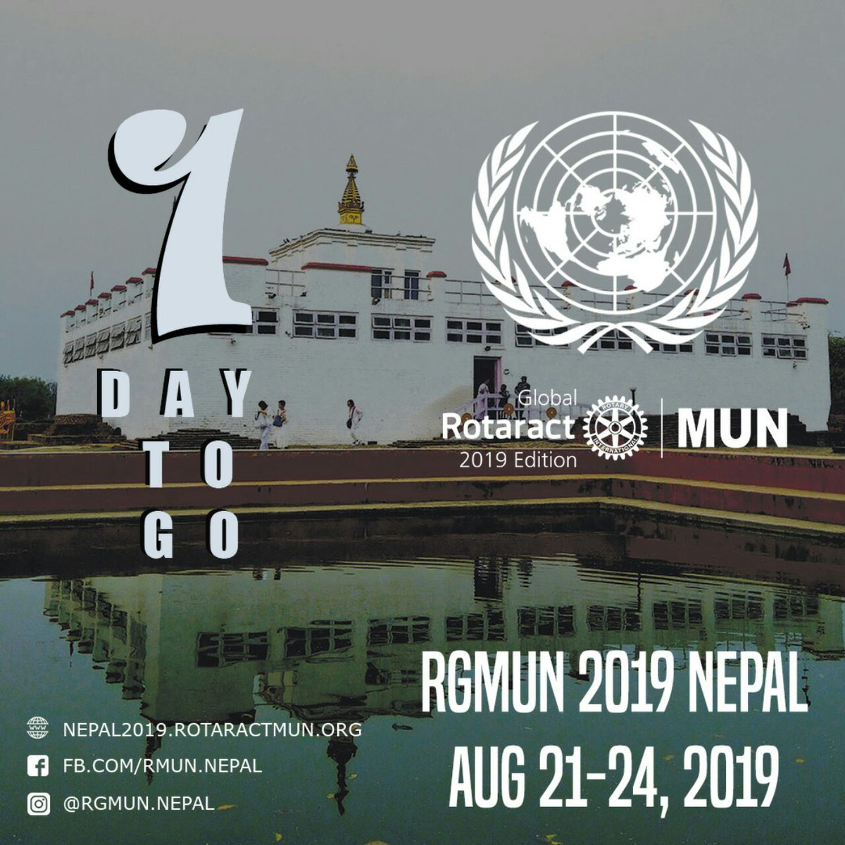RGMUN_Nepal's tweet photo. 1 DAY TO GO!!! To Register and for more information please go to
link: https://t.co/Ggcouu2xzL

#CometoPokhara #RGMUNNepal #routepokhara #RGMUN #Rotaract #Model #UnitedNations #MUN #Pokhara #Nepal… https://t.co/gAMA6OlEKx https://t.co/aQmIASXZBz https://t.co/rkAadwVxuk https://t.co/6ZhiBxYVHq