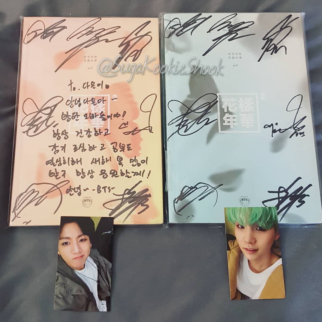 In general, the older the album, the more detailed the signatures! You can see the progression (degradation) of the signatures below Always compare to albums from that era(I've seen BTS sign older albums for s/o and so their signatures don't match that era, but it's rare)