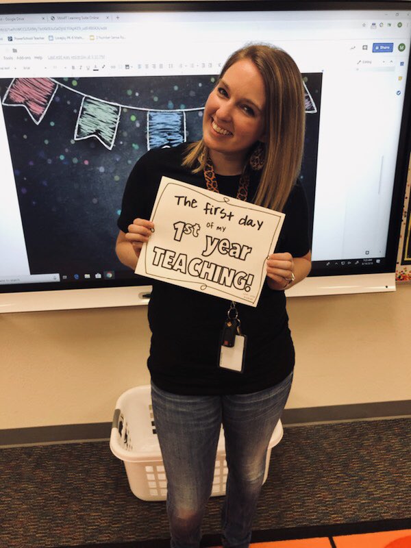 What a wonderful first day! I couldn’t ask for a better class to have, a stronger team, or a more supportive admin team ❤️🖤 #YearOne #OneHeartOneLovejoy #LoveWhereYouTeach