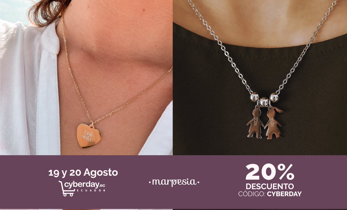 Marpesia_ec's tweet photo. Cadenas Personalizadas con grabado en Acero Inoxidable!
Aprovecha el 20% de descuento del #CyberDayEC @cyberdayec con el código CYBERDAY 
Pide las tuyas en este link: https://t.co/OoIu9LtGgX
ENVÍO A TODO #ECUADOR https://t.co/mhyM93C7CR