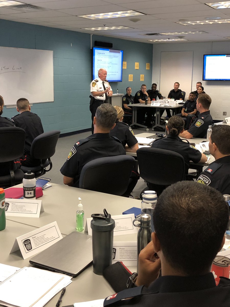 PeelTraining's tweet photo. Chief McCord addressing class 19-02 as they prepare to be assigned to their divisions shortly. Next up...badge ceremony! @PeelTraining @PeelPoliceMedia https://t.co/gL2CoeMG7G