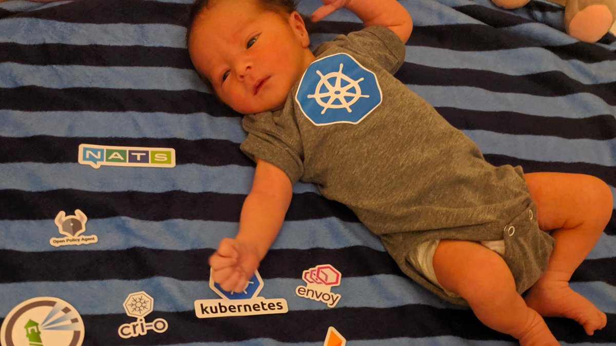 archyufa's tweet photo. New addition to our Cloud Native family! 
apiVersion: v3
kind: boy
metadata:
  name: vidar
  born: 16.08.2019
  labels:
    father: Archy
    mother: Lily
spec:
  replicas: 1
  size: 50.5 cm
  weight: 3070 gramm
    spec:
      containers:
      - image: gcp/vidar:latest https://t.co/TkpMMWpn12