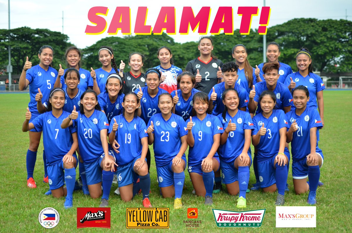 PilipinasWNFT's tweet photo. Thank you @OlympicPHI @KrispyKremePH @ycpizzaofficial @PancakeHousePH @MaxsChicken for the vouchers and looking after your national athletes! #AllInForGold https://t.co/AOomYNWsmJ