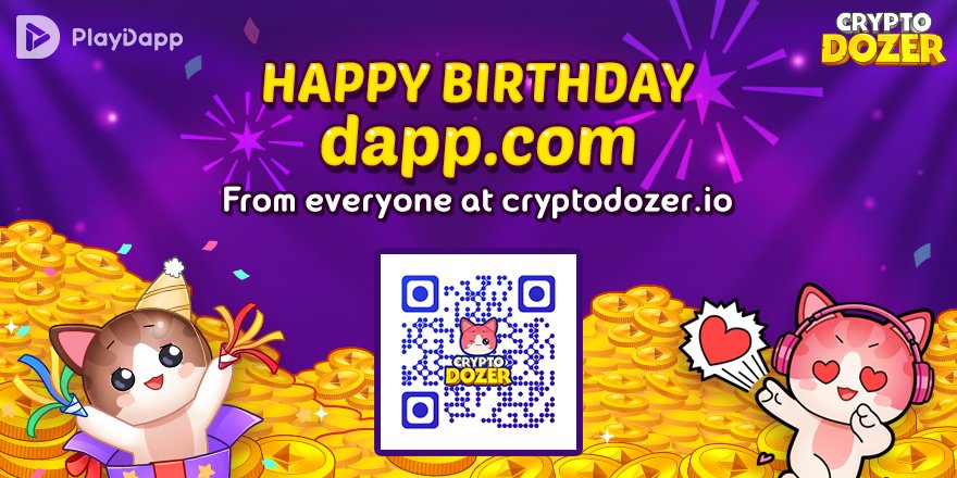 DozerFriends's tweet photo. 🎊 Happy Birthday 🎊
Everyone else check out the @dapp_com #dappcreativecontest and submit
🎂 🎈 🎂
#blockchain #Crypto
#happybday https://t.co/608wfu27Pg
