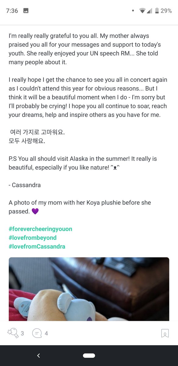 btsthirstynoona's tweet photo. In case you didn't know, my mom was a @BTS_twt #ARMY and passed away in April from cancer. The boys were a very important part of our lives during the hardest part of her life.
#lovefromCassandra
#lovefrombeyond
#forevercheeringyouon
#forevergrateful https://t.co/IFcwsd69tq