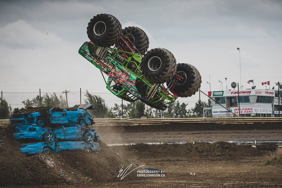 flying #4x4 #trucks at @CastrolRaceway --- this coming weekend just south of #YEG.  Be There!  #MonsterTruckThrowdown #yegevents #racing #motorsports #monstertrucks
