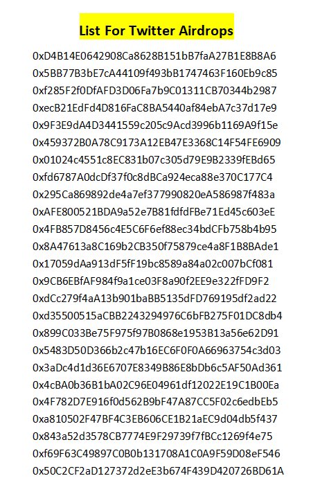 Airdrop list is coming! People in the list will get 4NB reward. Congratulations to your!