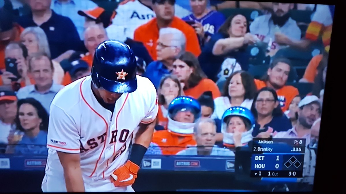 themeenman's tweet image. Astros @ Tigers. Those are serious Astros fans to the right!
