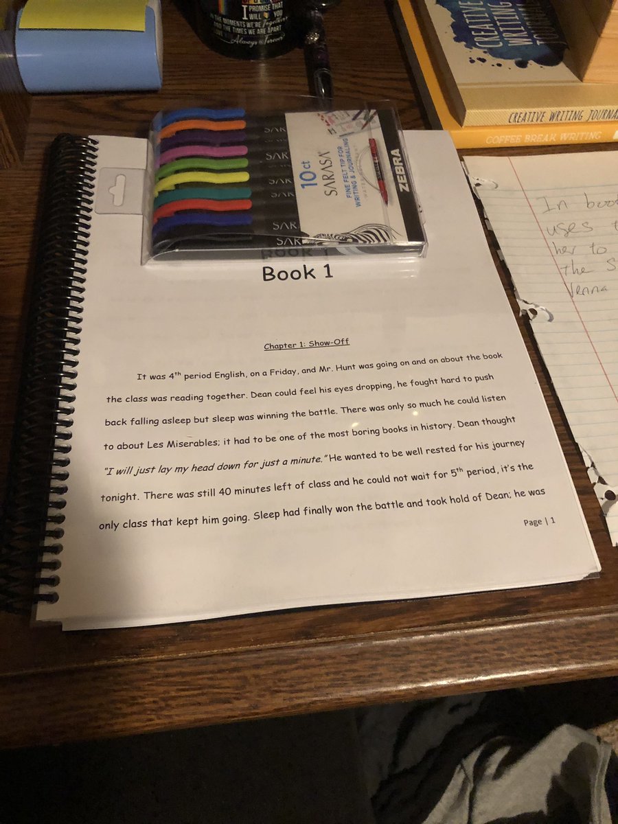 derek_author's tweet photo. Let the editing begin!! #roughdraft #WritingCommnunity #book1 #editing #caffeine #latenights #worthit https://t.co/yaPAfZR0GO
