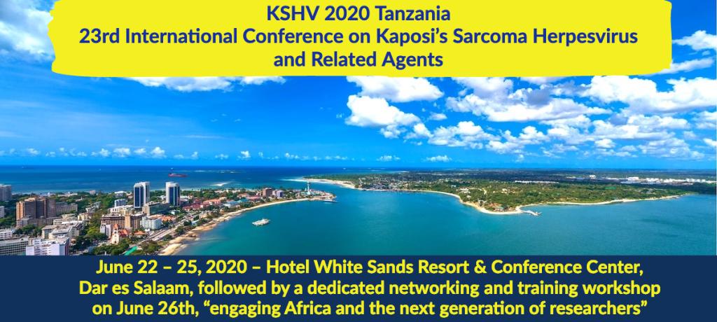 Mark your Calendars for KSHV 2020 Dar es Salaam, Tanzania - Please Share &amp; TWEET! Monday, June 22 - Thursday, June 25, 2020. The conference will be followed by a dedicated networking &amp; training workshop on Friday, June 26th… ksvirus.org/mark-your-cale…