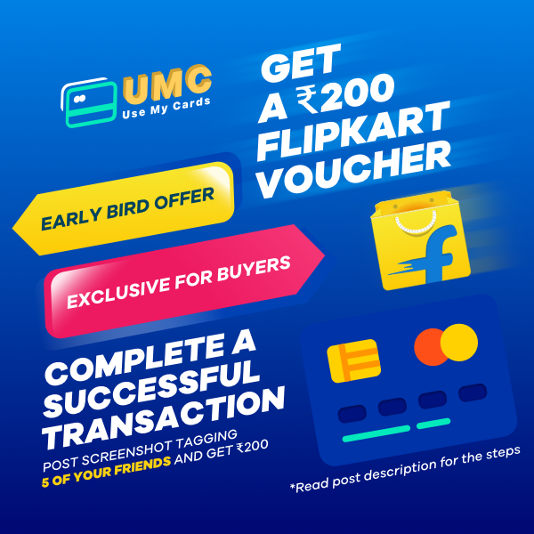 usemycards's tweet photo. How about a free Flipkart voucher? Complete an order as Buyer on UMC and win a Rs. 200 voucher! #UseMyCard #Payment #NewWayToPay #ContestAlert #Contest #NeverMissOut #ContestIndia
Visit - https://t.co/1UrTrM7zNc https://t.co/usdte3Bq1y
