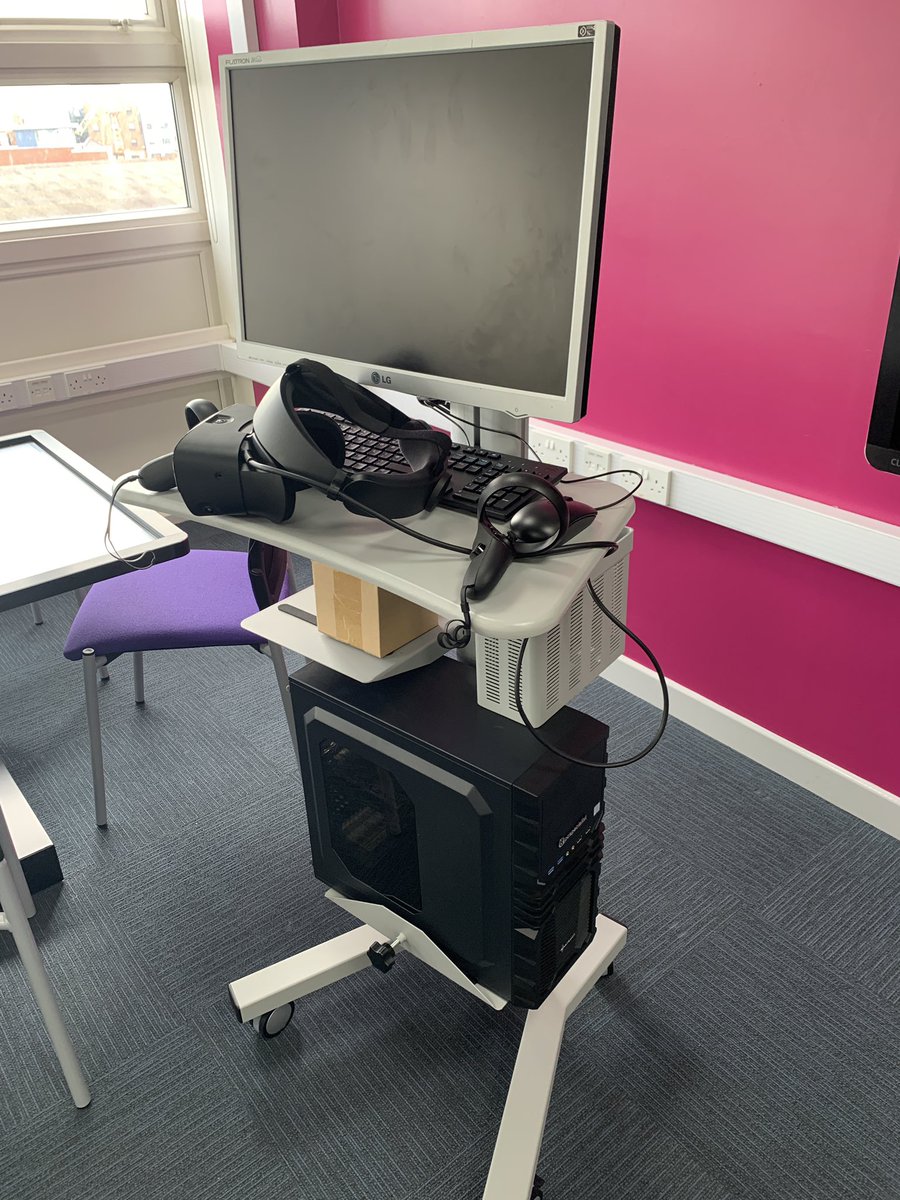 khaledal_ankar's tweet photo. Our mobile #VR station is set up and ready for us in the #iQLAB let the games begin @hullcollegegrp @SteamVR @oculus #oculus #immersiveclassroom #educhat #FE https://t.co/xkWXKEsaeb