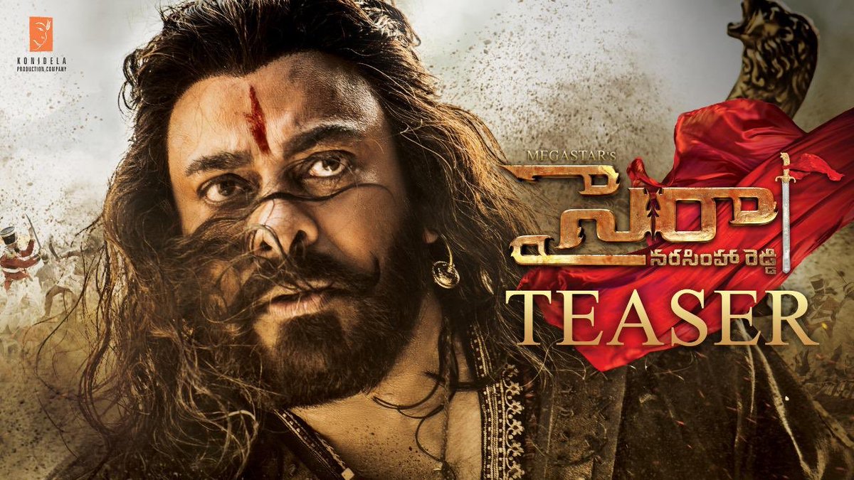 IAmVarunTej's tweet photo. This is just unbelievable!!
Amazing stuff!!🔥🔥🔥
Now I can’t wait for the release!#MegastarChiranjeevi #SyeRaaNarasimhaReddy 

#SyeRaaTeaser 
Here is the link -
https://t.co/0XZofdSmJ1 https://t.co/hGwlpPmN3E